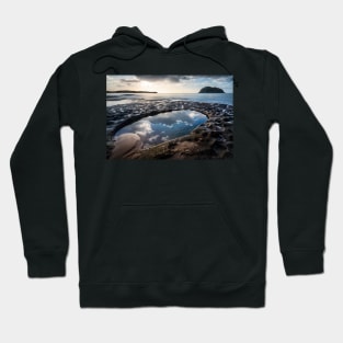 Sky reflections in a rockpool on the nsw central coast near lion island Hoodie